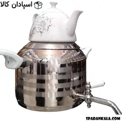 کتری قوری تی ام (TM) دسته باکالیت سفید 6 لیتری