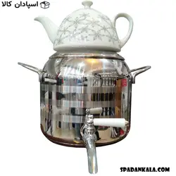 کتری قوری دسیلوکس دسته استیل