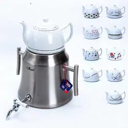 کتری استیل 5 لیتر و قوری یونیک مدل UN-7204