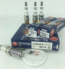 شمع سوزنی ایریدیوم آی ایکس پایه بلند NGK LFR6AIX-11 6619 یک بسته (4 عدد)