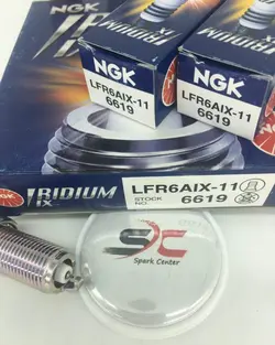 شمع سوزنی ایریدیوم آی ایکس پایه بلند NGK LFR6AIX-11 6619 یک بسته (4 عدد)