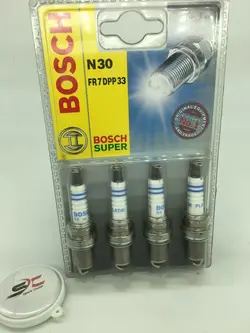 شمع بوش سوزنی پلاتینیوم پایه کوتاه BOSCH FR7DPP33 N30  یک بسته (4تایی)