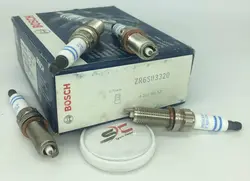 شمع بوش سوزنی دوبل ایریدیوم آچار 14 ستاره ای BOSCH ZR6SII3320 7430(یک عدد)