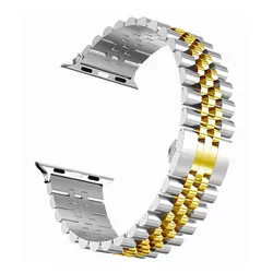 بند اپل واچ جیتک مدل G-Tech Butterfly Buckle Watch Band Strap SilverGold 38/40/41mm