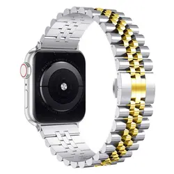 بند اپل واچ جیتک مدل G-Tech Butterfly Buckle Watch Band Strap SilverGold 38/40/41mm