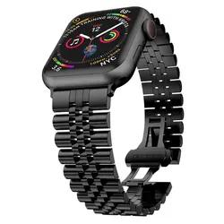 بند اپل واچ جیتک مدل G-Tech Butterfly Buckle Watch Band Strap black 38/40/41mm