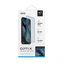 گلس آنتی بلوری یونیک برای گوشی آیفون 13 پرو مکس / 14 پلاس مدل UNIQ OPTIX VISION CARE iPhone 13 Pro Max / 14 Plus