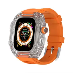 بند و گارد HUALIMEI مدل Transparent Richard-mille Mod Kit For Apple Watch Ultra 49mm