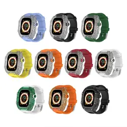 بند و گارد HUALIMEI مدل Transparent Richard-mille Mod Kit For Apple Watch Ultra 49mm