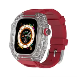 بند و گارد HUALIMEI مدل Transparent Richard-mille Mod Kit For Apple Watch Ultra 49mm