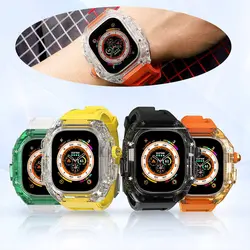 بند و گارد HUALIMEI مدل Transparent Richard-mille Mod Kit For Apple Watch Ultra 49mm