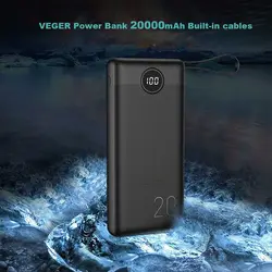 پاور بانک برند وگر مدل VEGER C20 20000mAh Power Bank