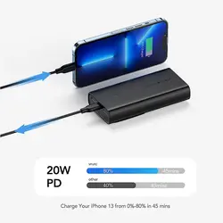 پاور بانک برند ورورس مدل VRURC W1146  Powerbank 22.5 W Fast Charging, 10000 mAh