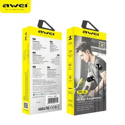 هدفون سیمی 3.5 میلی‌متری Awei PC-6 با میکروفون باس استریو