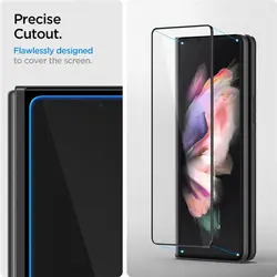 محافظ صفحه نمایش اسپیگن Spigen GLAS.tR Glass Galaxy Z Fold 3  همراه با فیلم محافظ لولا