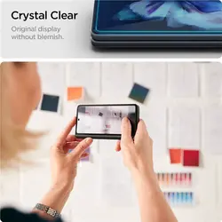 محافظ صفحه نمایش اسپیگن Spigen GLAS.tR Glass Galaxy Z Fold 3  همراه با فیلم محافظ لولا