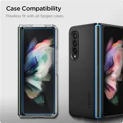 محافظ صفحه نمایش اسپیگن Spigen GLAS.tR Glass Galaxy Z Fold 3  همراه با فیلم محافظ لولا