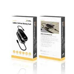 هاب USB-C برند JCPaL مدل ONYX دارای 9 پورت