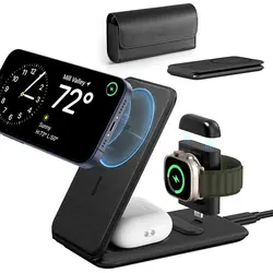 ست وایرلس شارژر مسافرتی ESR HaloLock™ 3-in-1 Travel Wireless Charging Set