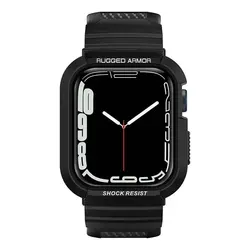 بند و کاور اپل واچ اسپیگن سایز 44/45 | Spigen Rugged Armor Pro Apple Watch Series 8/7/SE/6 Case