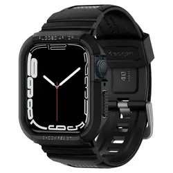 بند و کاور اپل واچ اسپیگن سایز 44/45 | Spigen Rugged Armor Pro Apple Watch Series 8/7/SE/6 Case