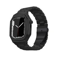 بند و گارد اپل واچ سری لاکچری Luxury Stainless Steel Protection apple Watch 44/45 mm