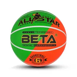 توپ بسکتبال لاستیکی سایز6(طرح الوان)-PBR6(MC)