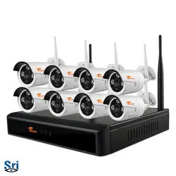 پکیج دوربین وایرلس 8 کانال corsee | پکیج دوربین مداربسته وایرلس