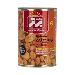 کنسرو لوبیا چیتی با قارچ برتر - 420 گرم