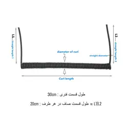 کابل فنری سفید 12 رشته 24AWG شیلد دار - خارجی | فروش عمده | عمده فروشی الکترونیک سان سون