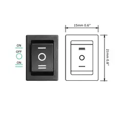 کلید راکر متوسط سه حالت 3 پایه | فروش عمده