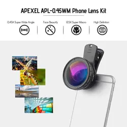 لنز موبایل کلیپسی اپکسل APEXEL APL-0.45WM | فروش عمده | عمده فروشی الکترونیک سان سون