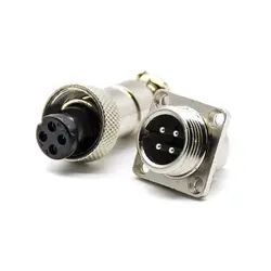 کانکتور نظامی فلزی 4 پین جاپیچ دار GX16 | عمده فروشی الکترونیک سان سون