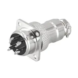 کانکتور نظامی فلزی 4 پین جاپیچ دار GX16 | عمده فروشی الکترونیک سان سون