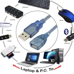 کابل افزایش طول کوتاه 2.0 USB طول 50 سانتی متر | عمده فروشی الکترونیک سان سون