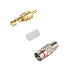 کانکتور نری AV-RCA نقره ای سرکابلی پیچی | عمده فروشی الکترونیک سان سون