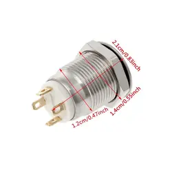 کلید شستی فشاری استیل LED دار قطر 12V/24V - 12mm | عمده فروشی الکترونیک سان سون
