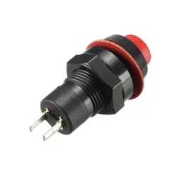 کلید فشاری مهره خور 2 پایه 10mm - DS211 قرمز | عمده فروشی الکترونیک سان سون