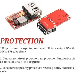 ماژول رگولاتور کاهنده 5 ولت 3A با خروجی USB | عمده فروشی الکترونیک سان سون
