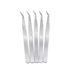 پنس استیل صاف و کج (پک 5 عددی) | عمده فروشی الکترونیک سان سون