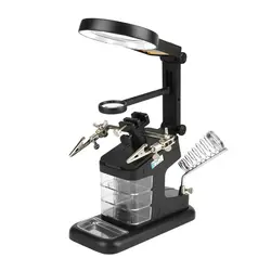 گیره مونتاژ حرفه ای سه ذره بین TE-803 - کشو دار | عمده فروشی الکترونیک سان سون