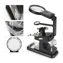 گیره مونتاژ حرفه ای سه ذره بین TE-803 - کشو دار | عمده فروشی الکترونیک سان سون