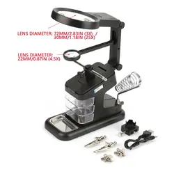 گیره مونتاژ حرفه ای سه ذره بین TE-803 - کشو دار | عمده فروشی الکترونیک سان سون