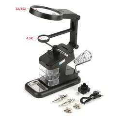 گیره مونتاژ حرفه ای سه ذره بین TE-803 - کشو دار | عمده فروشی الکترونیک سان سون