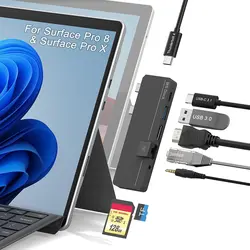 داک استیشن MS Dock برای سرفیس پرو X/8/9 به همراه LAN