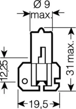 لامپ خودرو اسرام مدل  24V H2 70W 64175