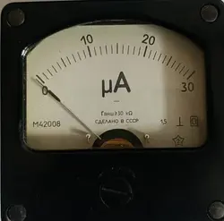 میکرو آمپرمتر صفر - سی ، Microampermeter-M42008 0-30 μA - استوک