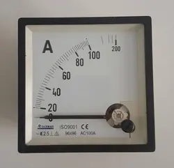 آمپرمتر آنالوگ  AC  تابلویی 96 * 96 میلیمتر ، Ammeter AC100A