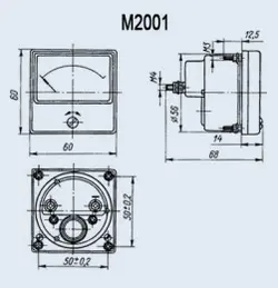 میلی آمپرمتر ، Milliammeter М-2001 300-0-300mА