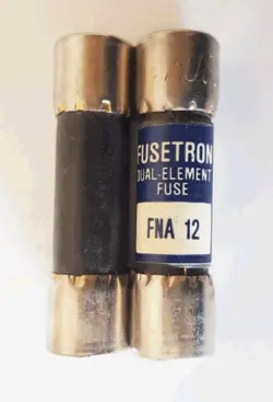 فیوز استوانه ای  ، باسمن ،Cooper Bussmann Fusetron Dual Element Fuse Fna-12 Surplus FNA12